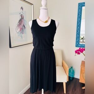 Little Black Dress with Racer Back & Longer Train XS
